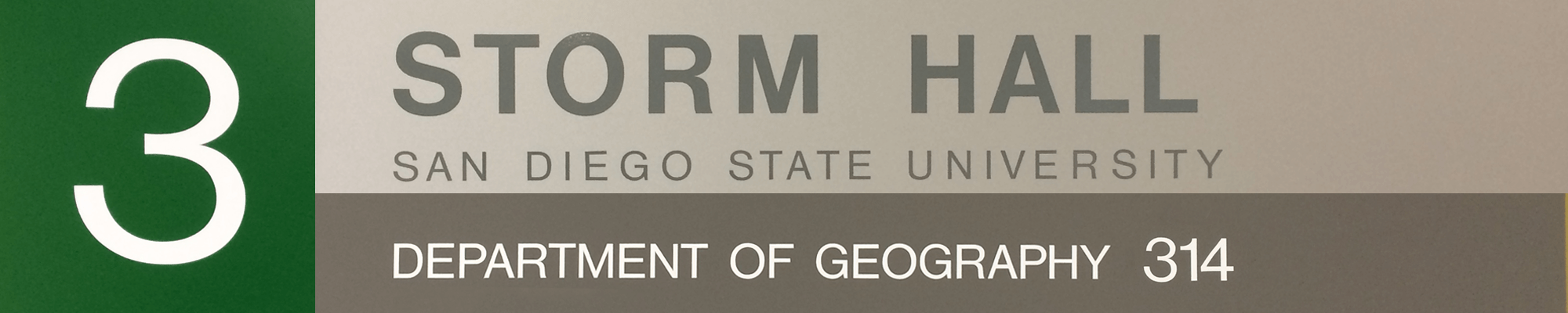 Floor 3 Storm Hall, San Diego State University, Geography, Room 314