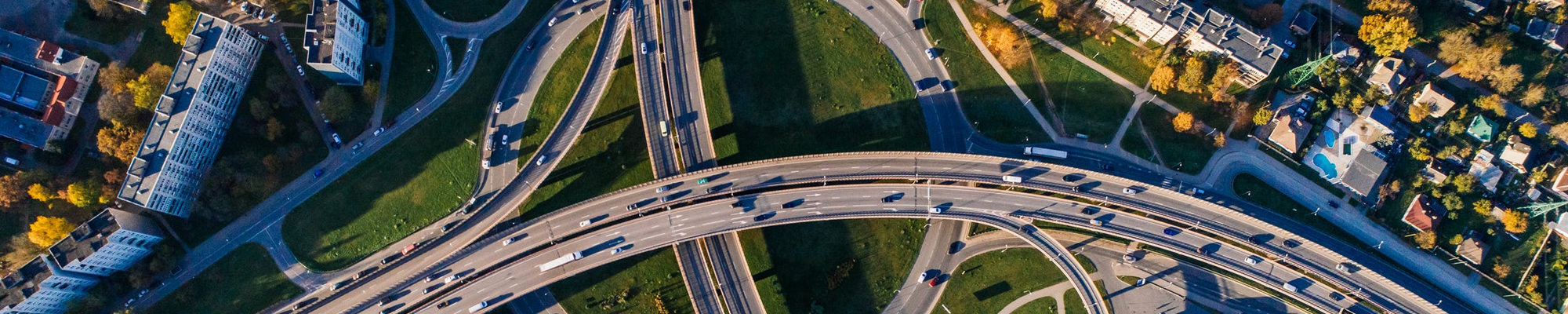 aerial view of freeway