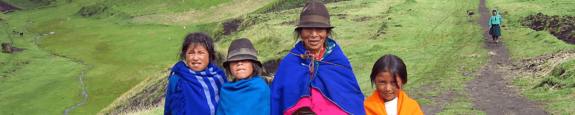 in Peru, 3 children and 1 woman